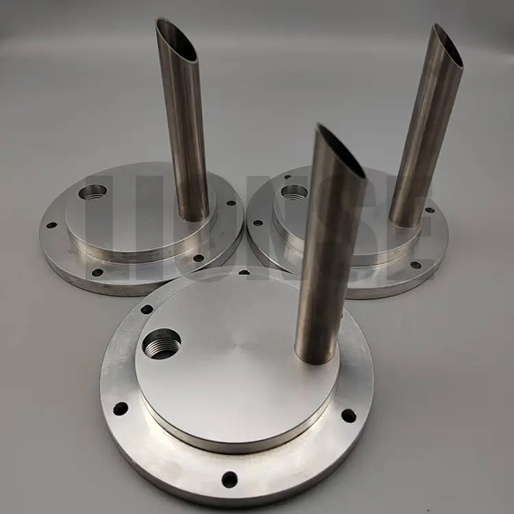 ເຄື່ອງຈັກອາລູມິນຽມ machined flange ທໍ່ສະຫນັບສະຫນູນຕັ້ງ
